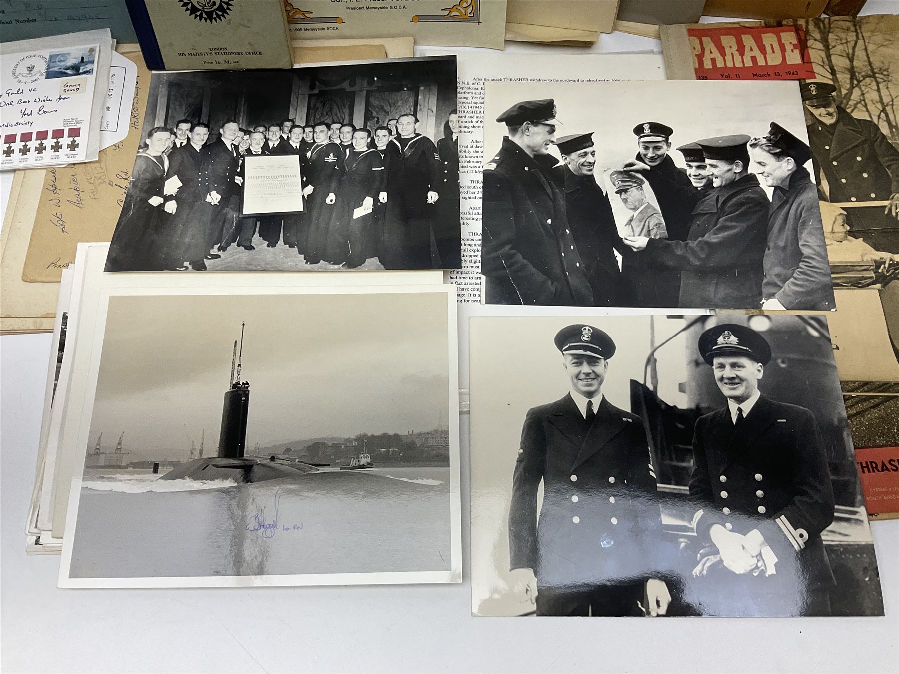 WW2 submarine interest - archive of ephemera and photographs relating to submariner Petty Officer (l - Image 9 of 26