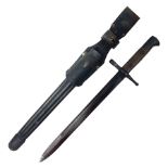 WW2 Italian Model 1891 bayonet with 30cm fullered blade; cross-piece marked PS 1941; in associated l