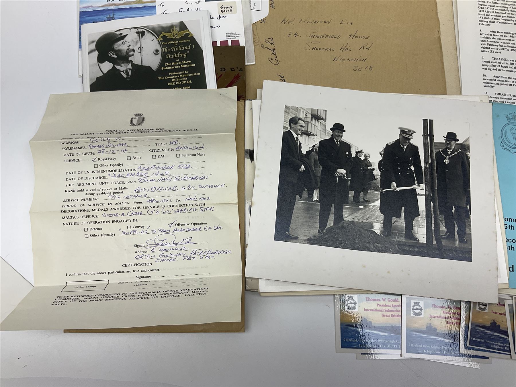 WW2 submarine interest - archive of ephemera and photographs relating to submariner Petty Officer (l - Image 3 of 26