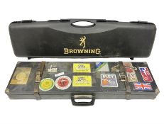 Browning black plastic shotgun case to accommodate 76.2cm (30") barrels; L97cm overall; and another