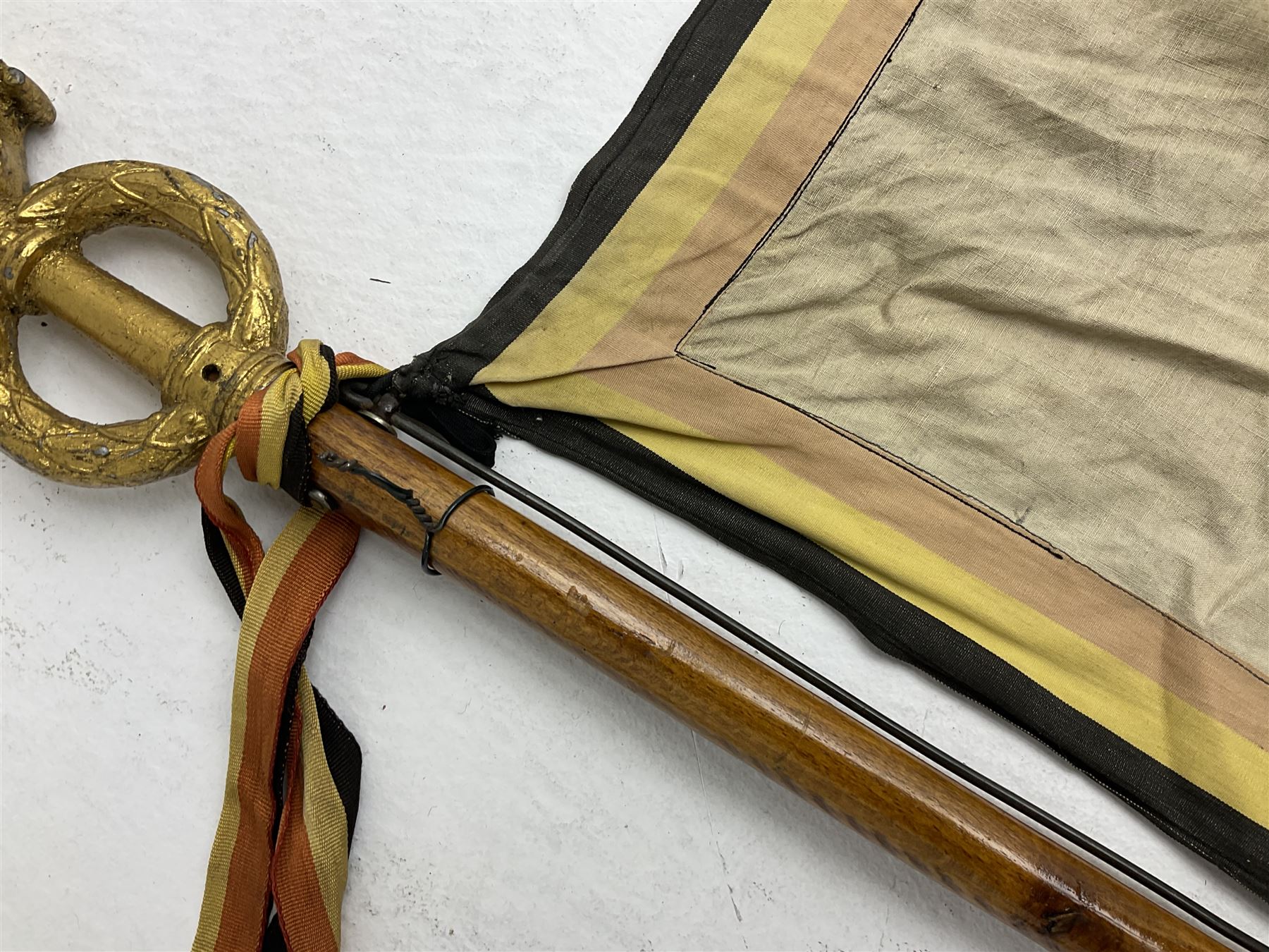 WW2 Belgian Partisan/Resistance two-sided banner embroidered in black on a cream ground 'Belgische P - Image 18 of 28