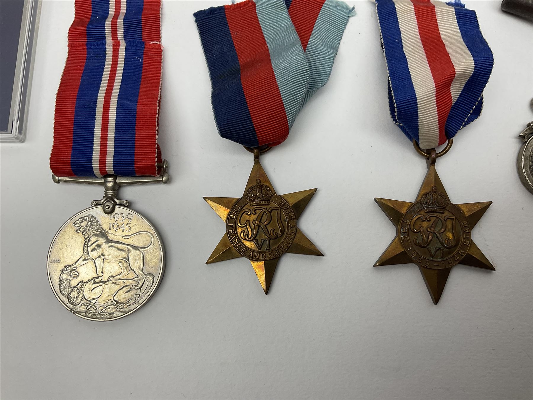 WW2 group of three medals comprising 1939-1945 War Medal - Image 4 of 15