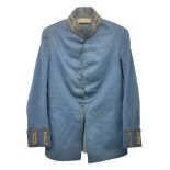 Late 19th century German Mecklenburg dragoon colonel's tunic in blue with gold bullion decoration