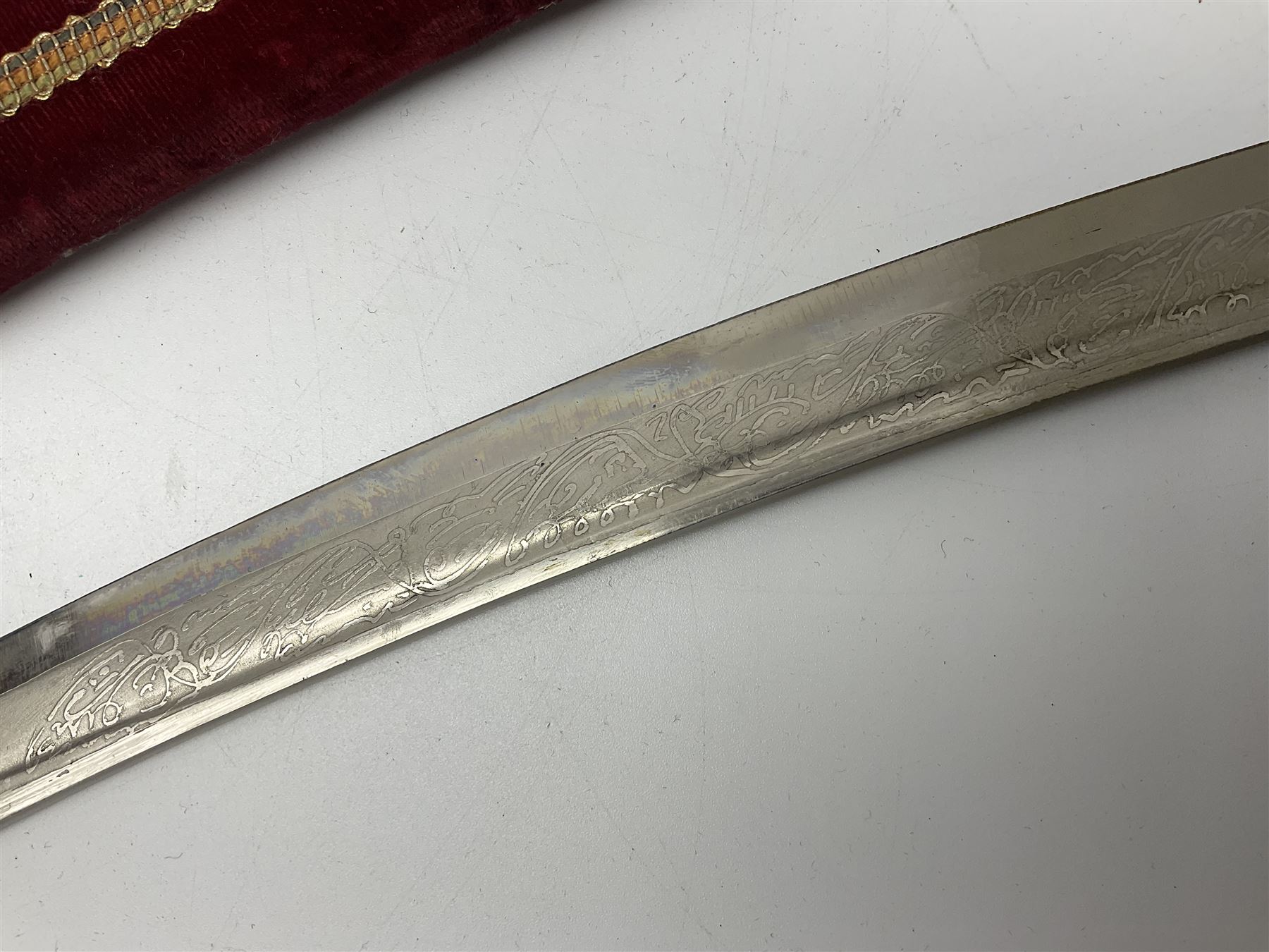 Late Victorian British Military gymnasium practice sword with 85.5cm fullered blunt pointed narrow s - Image 11 of 44
