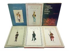 Set of six 1960s books on British Uniforms published by Hugh Evelyn London comprising Cavalry Unifor