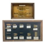 SECTION 1 FIRE-ARMS CERTIFICATE REQUIRED - Two cased specimen displays of annotated ammunition/cartr