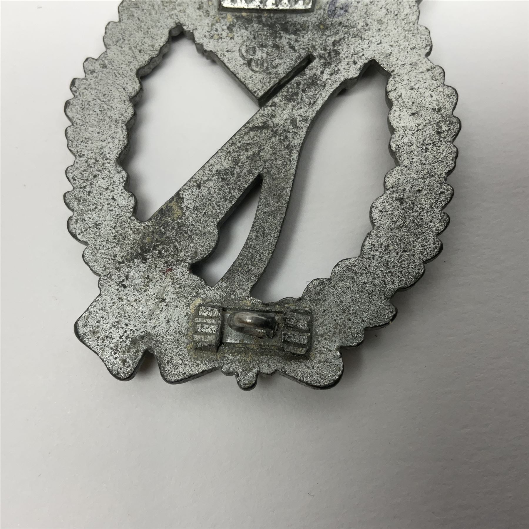 WW2 German 'silver' Infantry Assault badge marked BSW verso; another Infantry Assault badge; and a s - Image 5 of 11