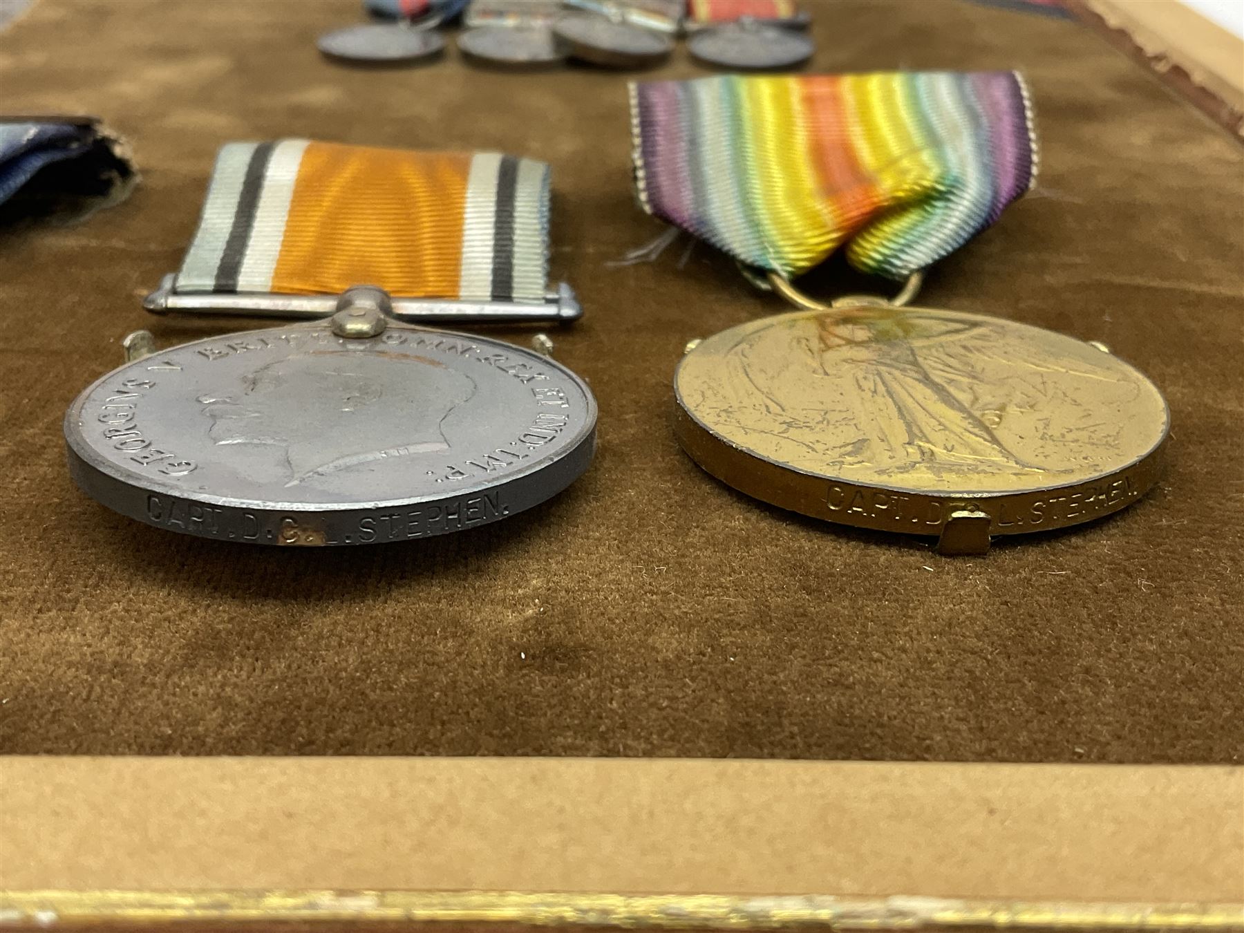 DOW Eure-et-Loir group of seven Boer War/WW1 medals comprising Queens South Africa Medal with three - Image 10 of 18