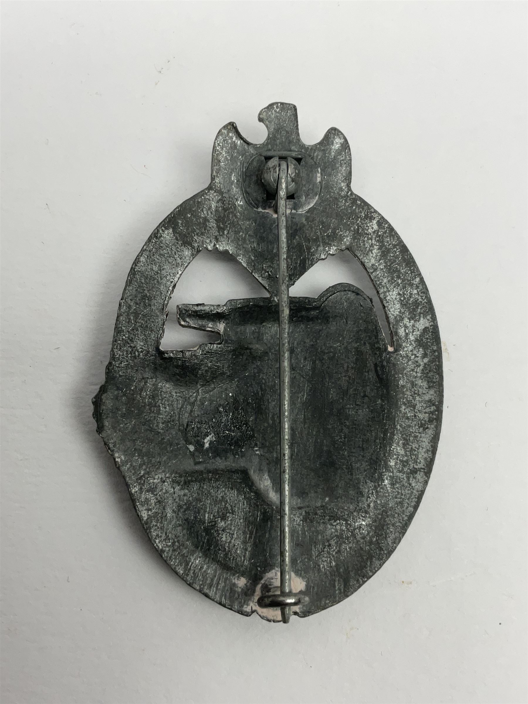 Two WW2 German Panzer Assault/Tank Battle badges - both with traces of silvering; one marked R.K. (R - Image 6 of 7