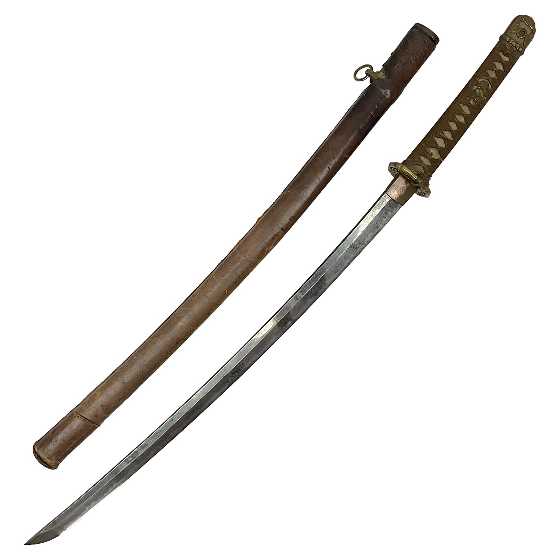 WW2 Japanese Army officer's shin gunto/katana sword with 67cm steel single edged blade