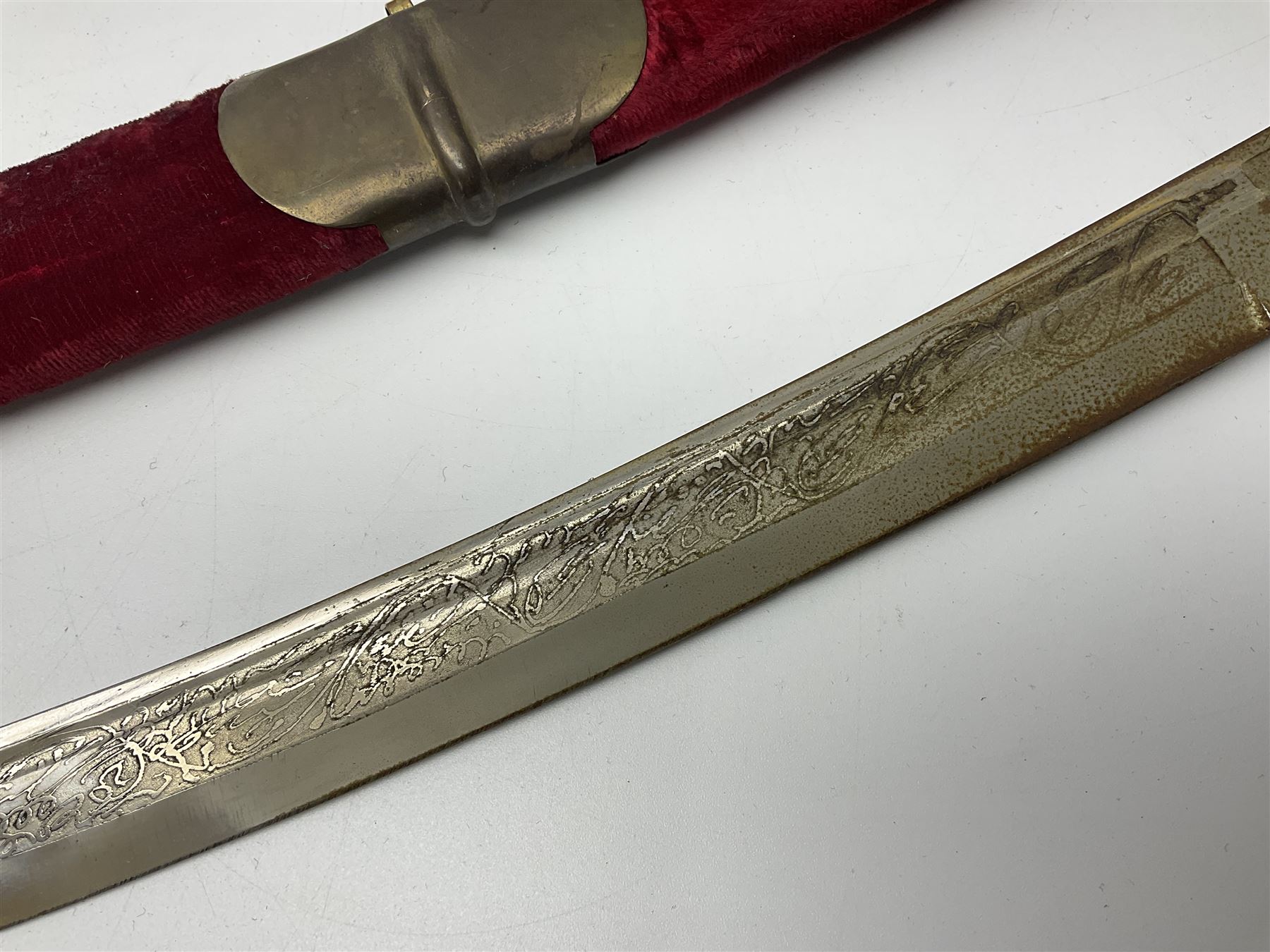 Late Victorian British Military gymnasium practice sword with 85.5cm fullered blunt pointed narrow s - Image 4 of 44