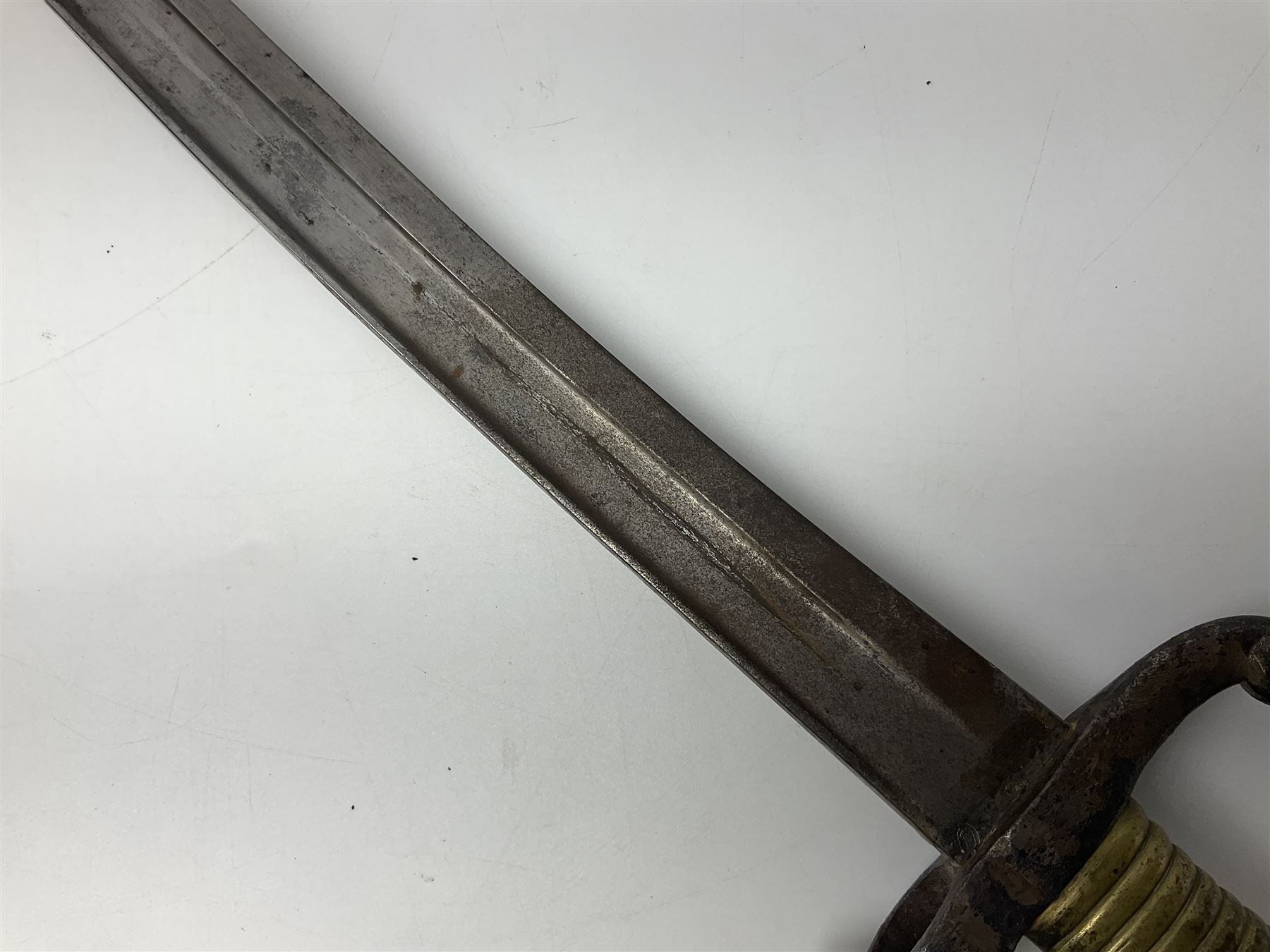 French model 1842 sabre bayonet with 57cm fullered steel blade and steel scabbard L70.5cm overall; 1 - Image 6 of 38