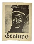 German monochrome 'Gestapo' poster