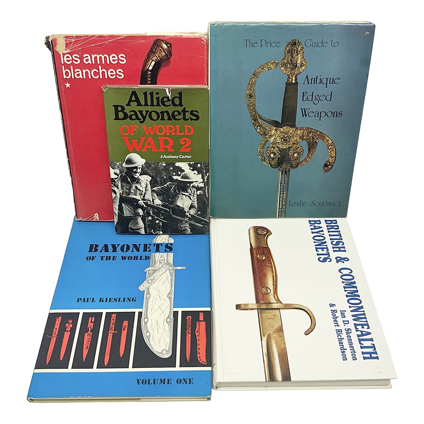 Five reference books on swords and bayonets comprising Skennerton & Richardson: British & Commonweal