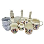 Ten WW1 crested china and other commemorative models including three war memorials/cenotaphs