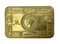 Princess Mary Christmas 1914 gift tin containing five contemporary State cigarettes