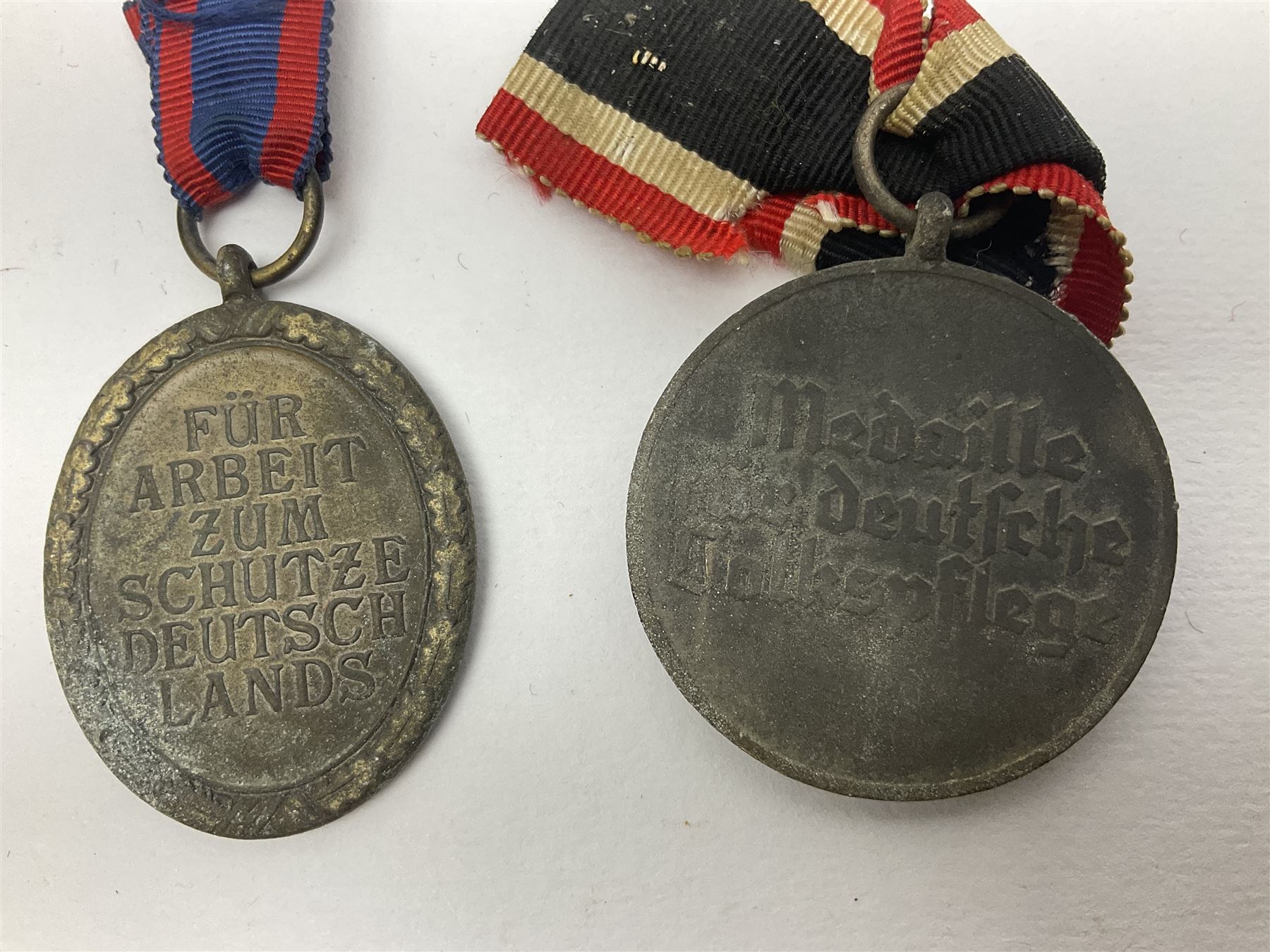 Five WW2 German medals/badges -German Defences West Wall Medal - Image 4 of 8