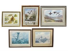 Five limited edition framed coloured prints of shooting interest comprising after C. Stanley Todd ga