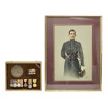 DOW Eure-et-Loir group of seven Boer War/WW1 medals comprising Queens South Africa Medal with three