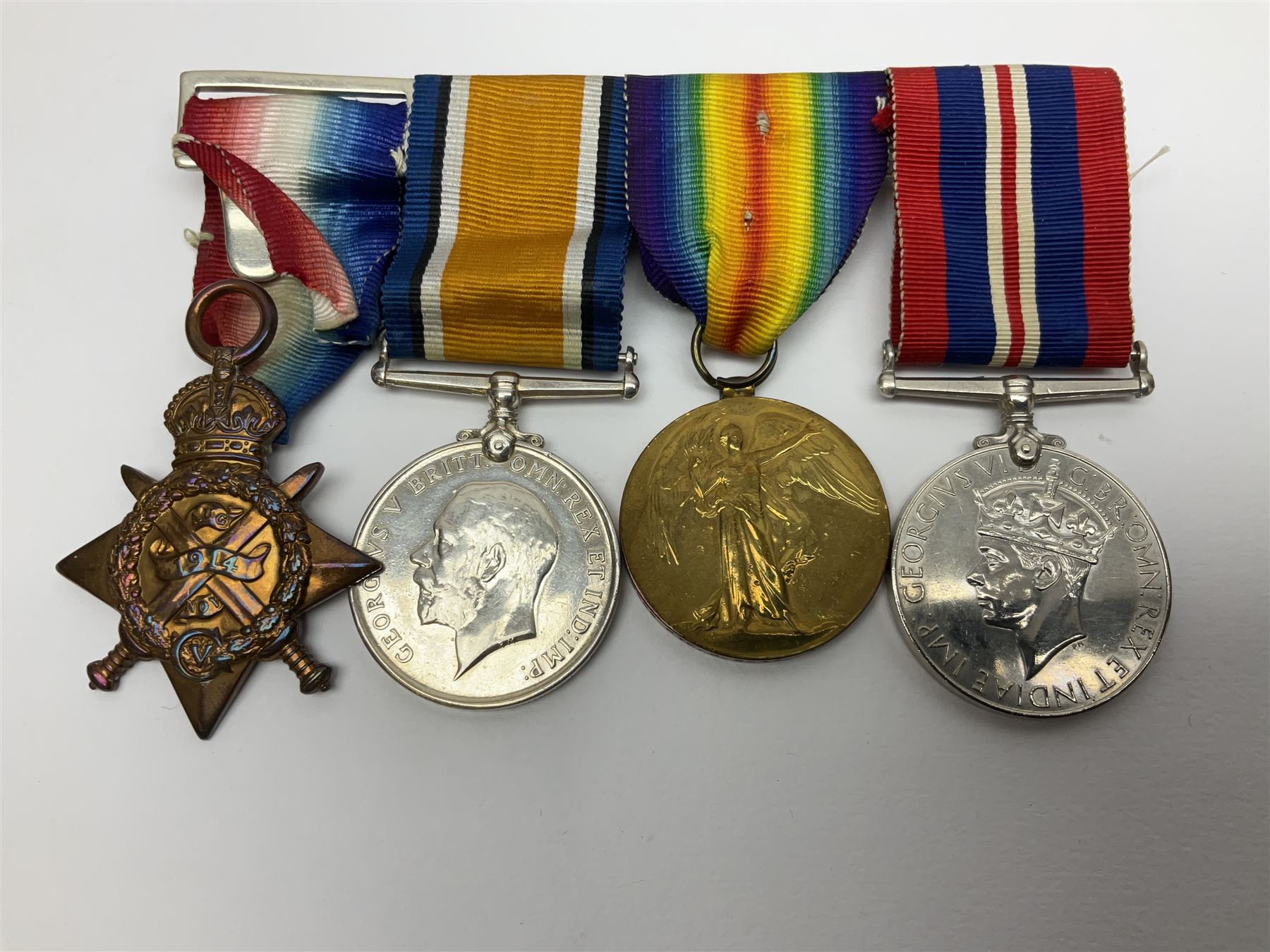 WW1 group of three medals comprising British War Medal - Image 9 of 14