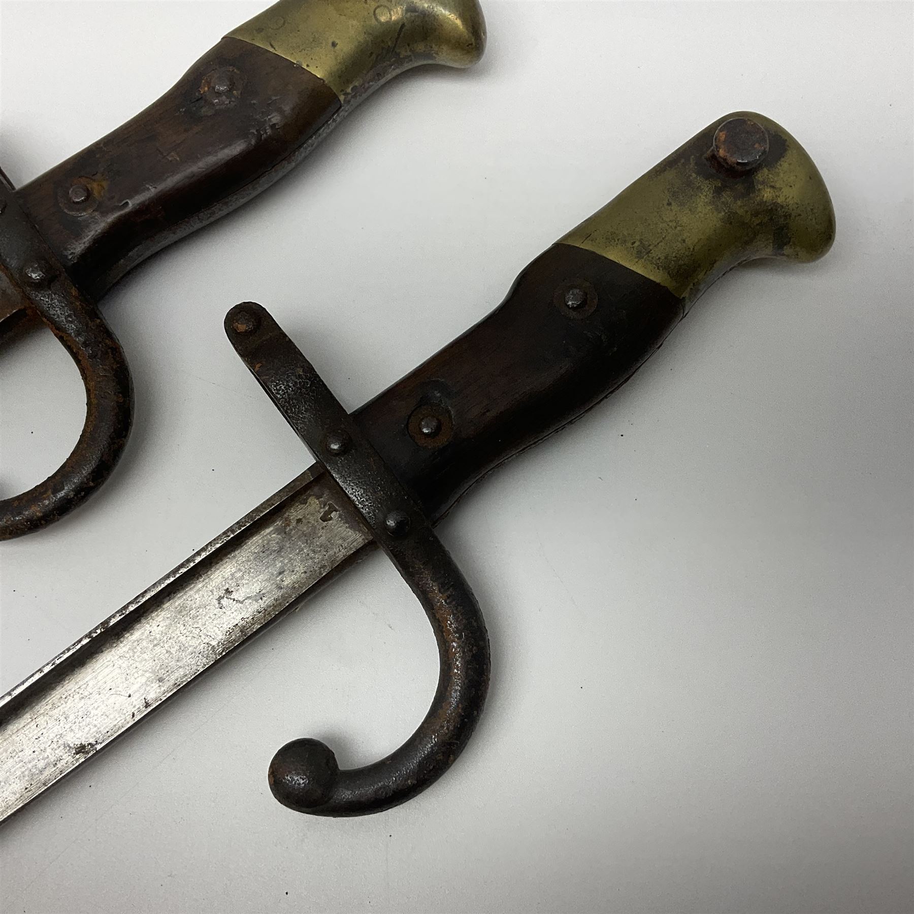 Two 19th century French model 1874 epee bayonets - Image 2 of 17