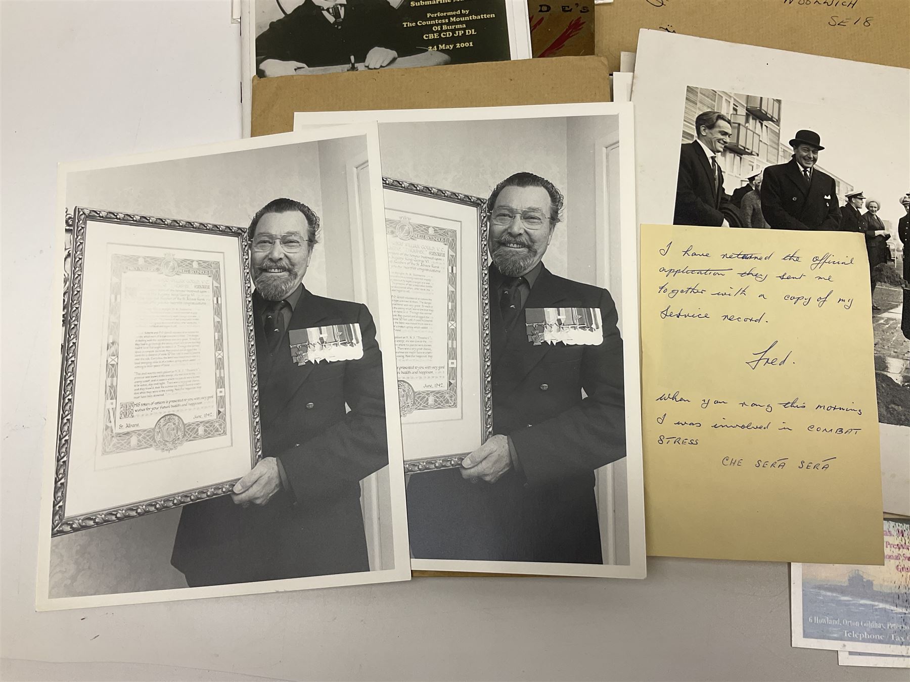 WW2 submarine interest - archive of ephemera and photographs relating to submariner Petty Officer (l - Image 2 of 26