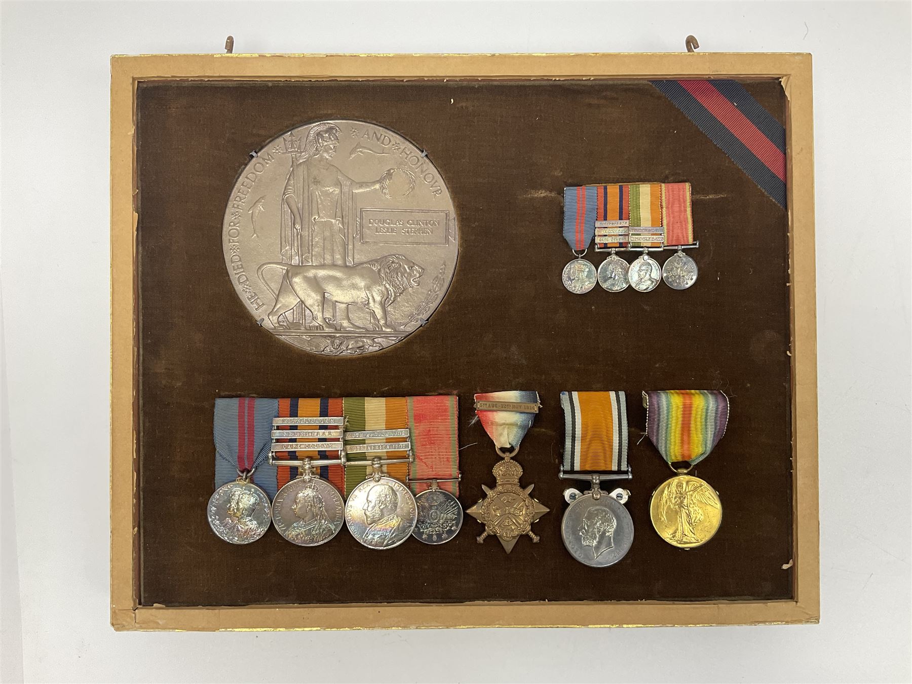 DOW Eure-et-Loir group of seven Boer War/WW1 medals comprising Queens South Africa Medal with three - Image 3 of 18