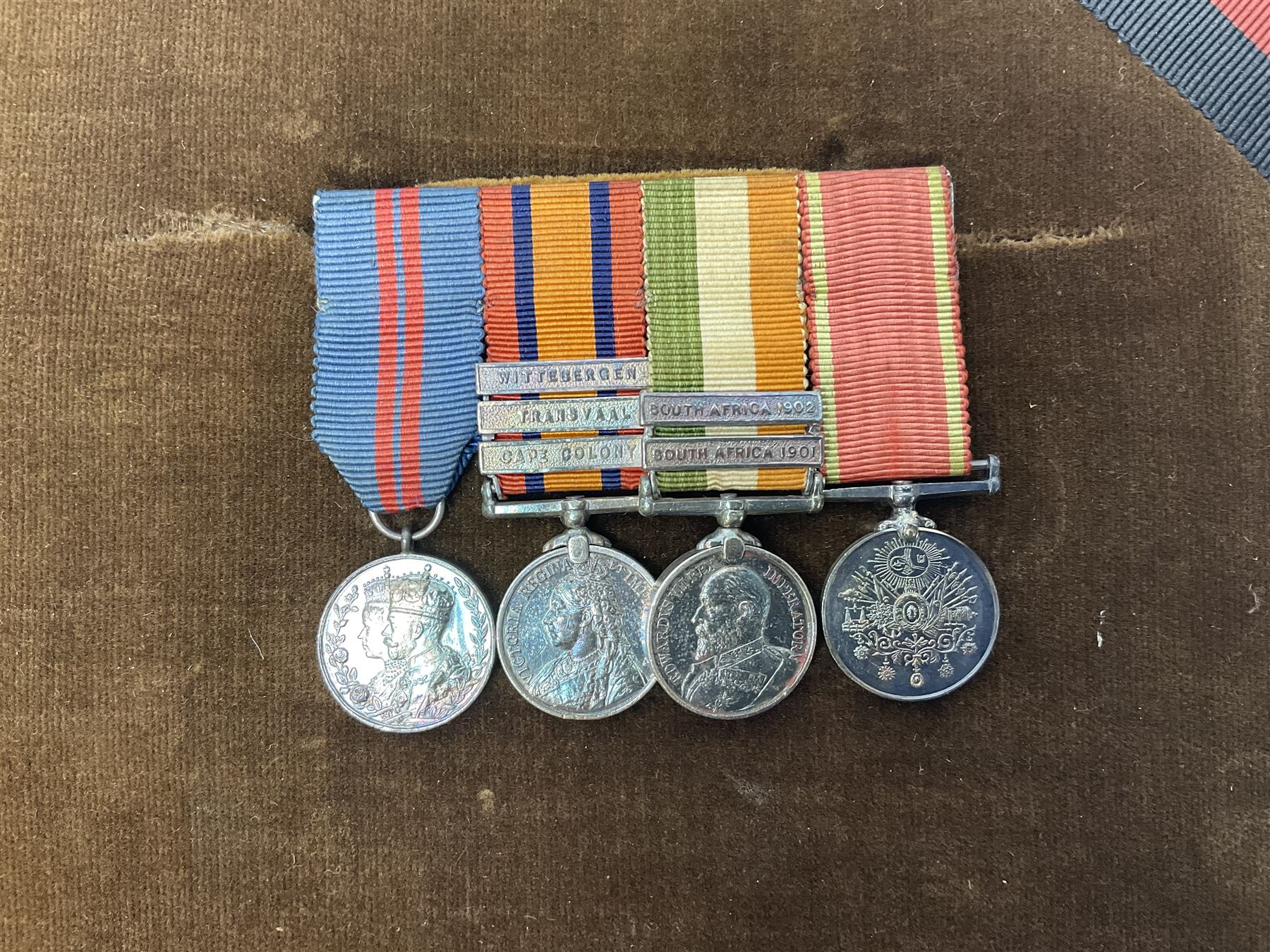 DOW Eure-et-Loir group of seven Boer War/WW1 medals comprising Queens South Africa Medal with three - Image 4 of 18