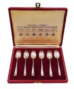 Set of six mid 20th century silver 'British Hallmarks' spoons by Roberts & Belk Ltd