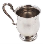 1930s silver Christening mug