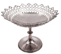 Early 20th century silver pedestal bon bon dish