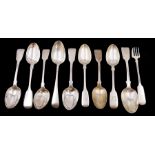 Collection of Victorian silver flatware