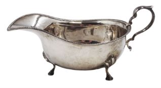 1930s silver sauce boat