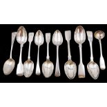 Collection of early 19th century silver spoons