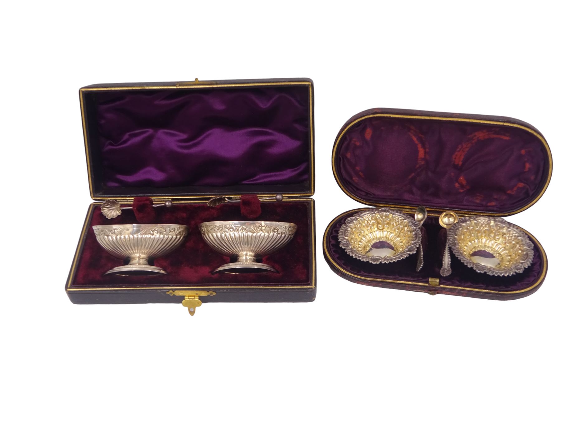 Pair of Victorian silver open salts