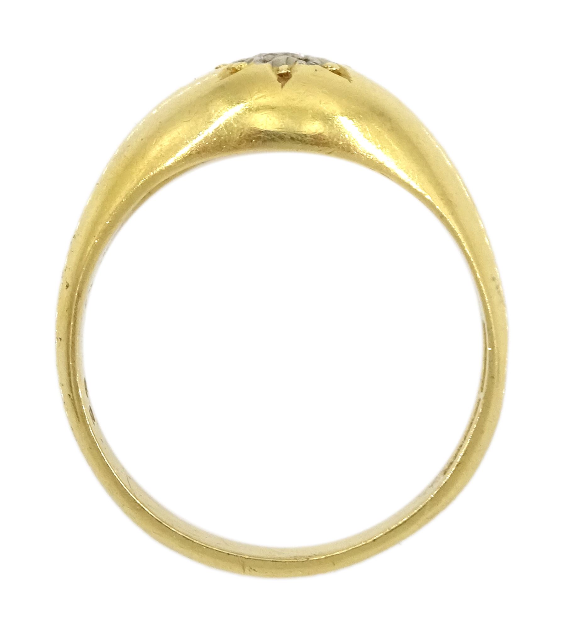 18ct gold gypsy set single stone diamond ring - Image 4 of 4