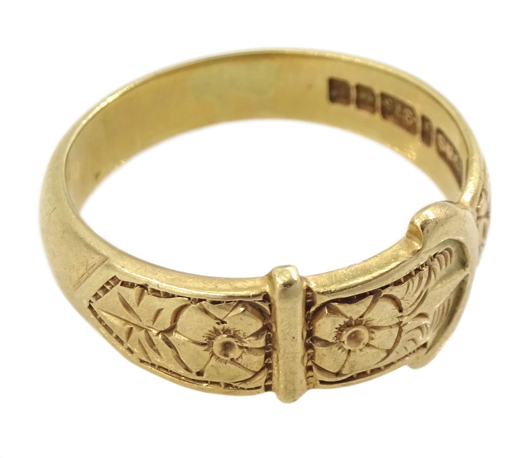 9ct gold buckle ring - Image 3 of 4