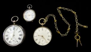 Victorian silver open face key wound lever pocket watch by Thomas Donkin