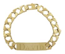9ct gold 'David' identity bracelet