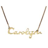 9ct gold 'Carolyn' necklace