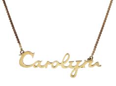 9ct gold 'Carolyn' necklace