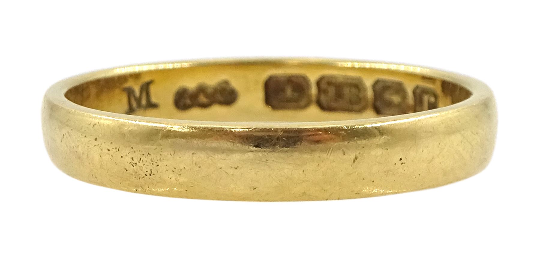 Early 20th century 18ct gold wedding band