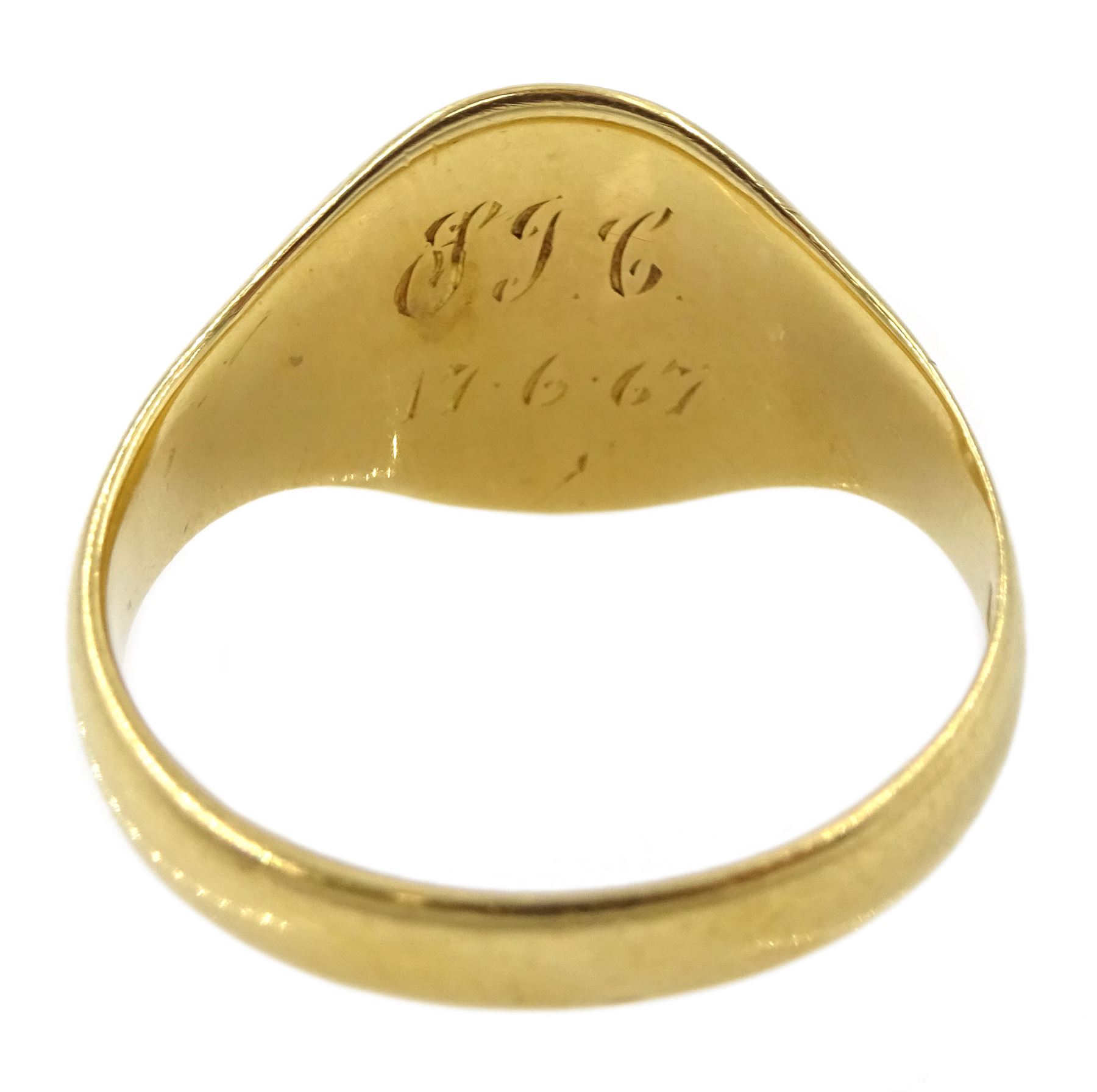 18ct gold signet ring - Image 5 of 5