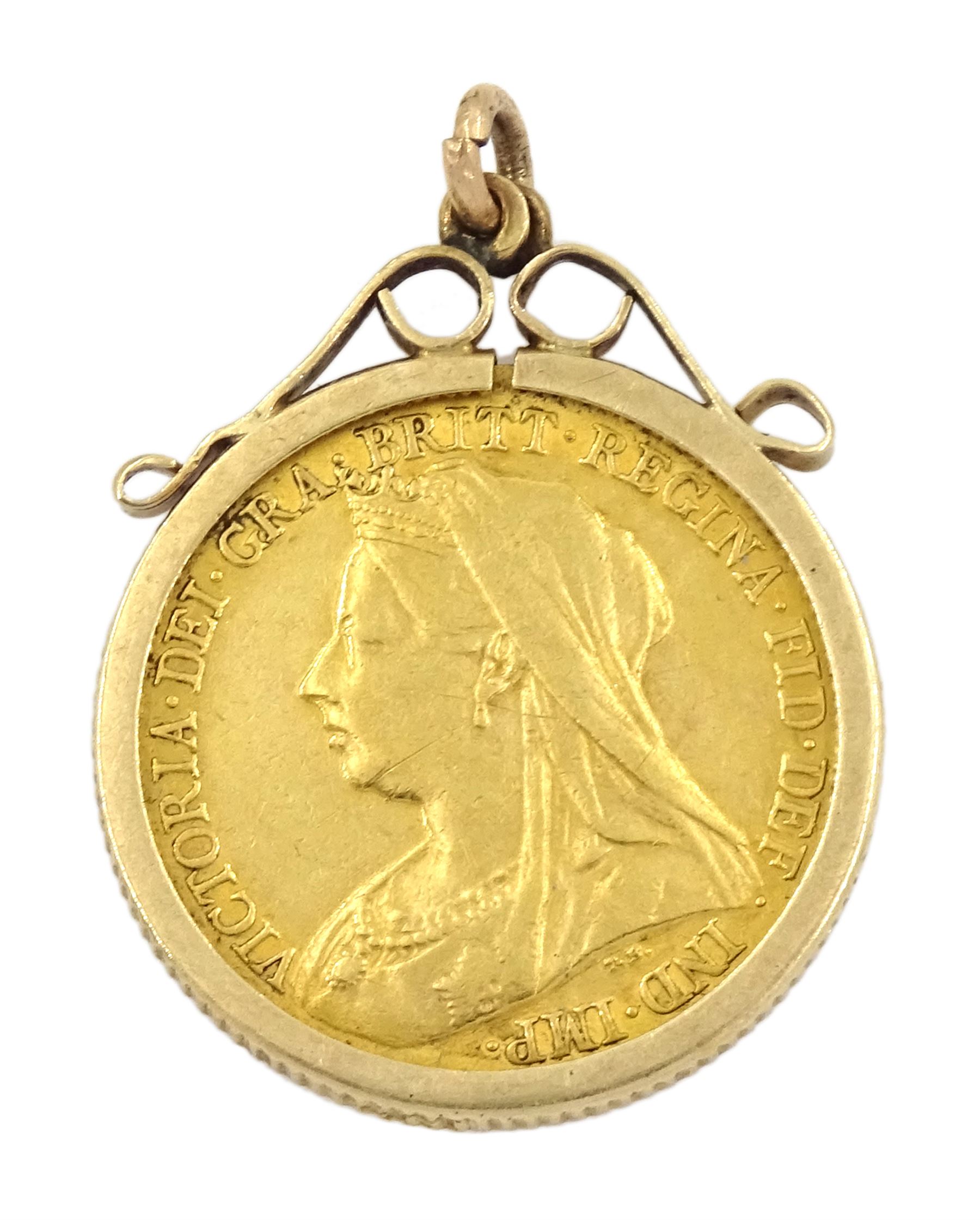 Queen Victoria 1899 gold half sovereign coin