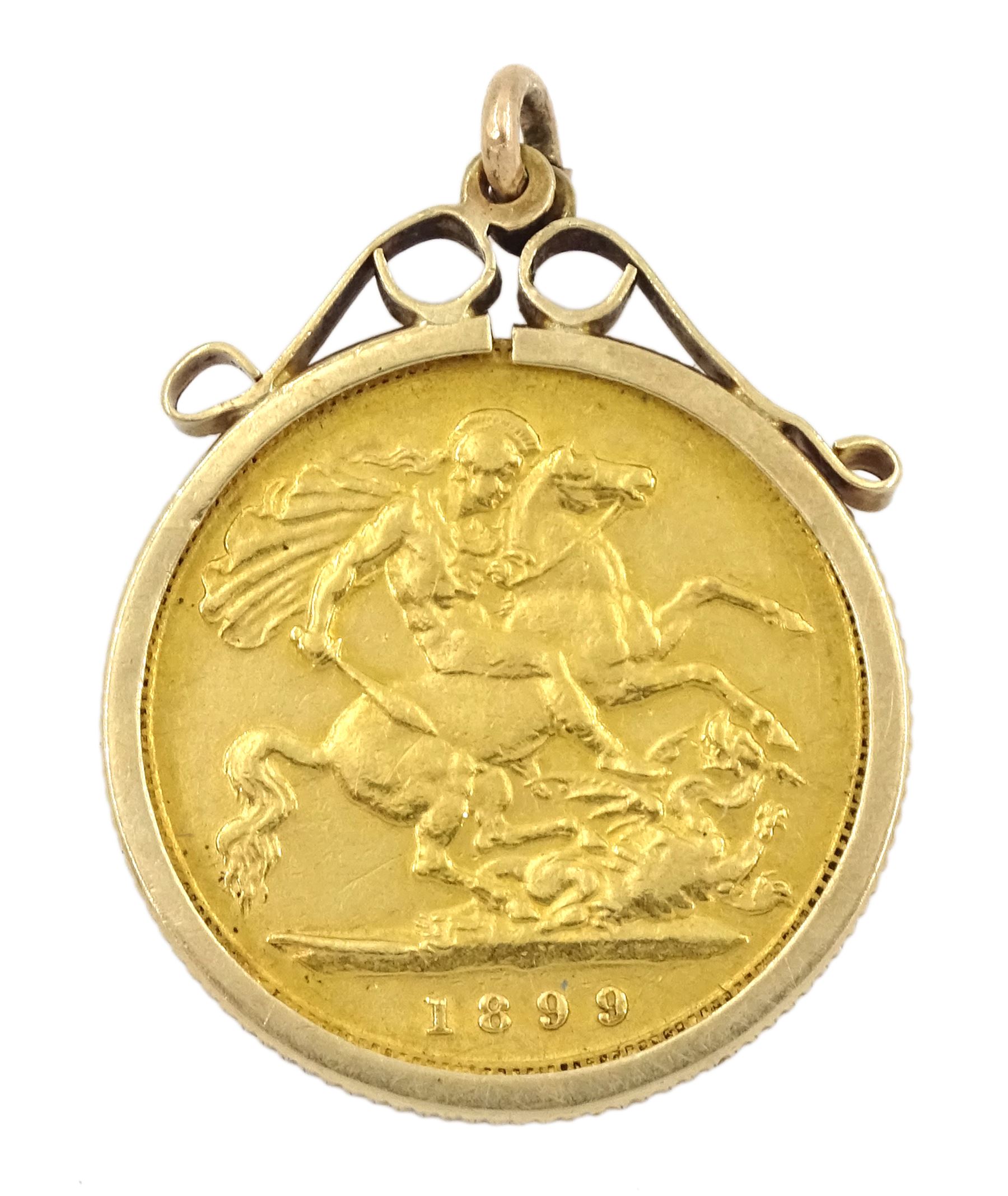 Queen Victoria 1899 gold half sovereign coin - Image 2 of 2