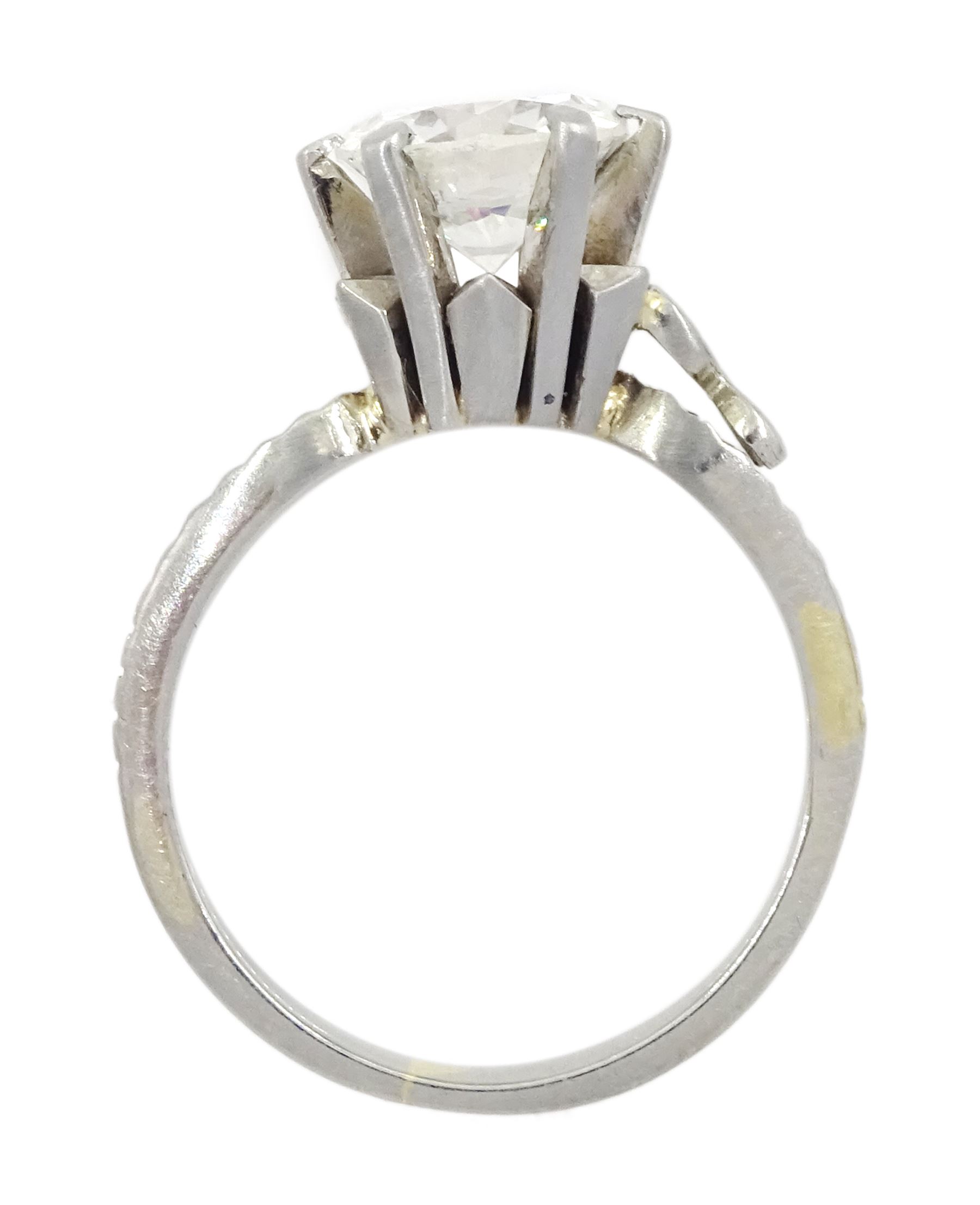 18ct white gold single stone round brilliant cut diamond ring diamond approx 1.10 carat - Image 5 of 5