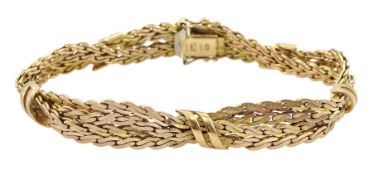 9ct gold fancy twist link bracelet