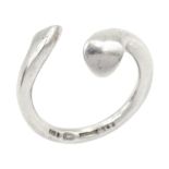 Silver devoted hearts ring by Regitze Overgaard for Georg Jensen