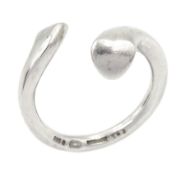 Silver devoted hearts ring by Regitze Overgaard for Georg Jensen