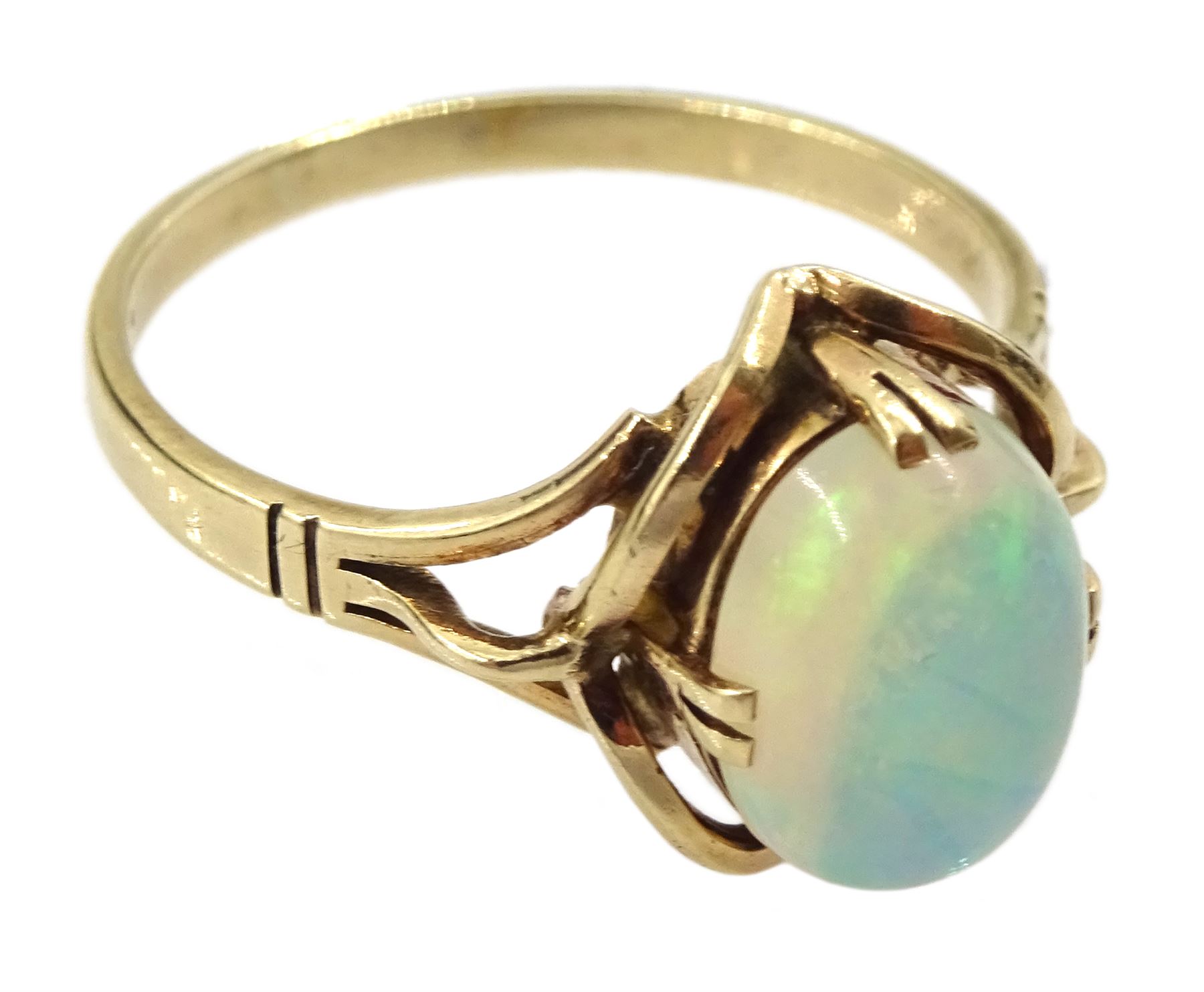 Gold opal ring - Image 2 of 2